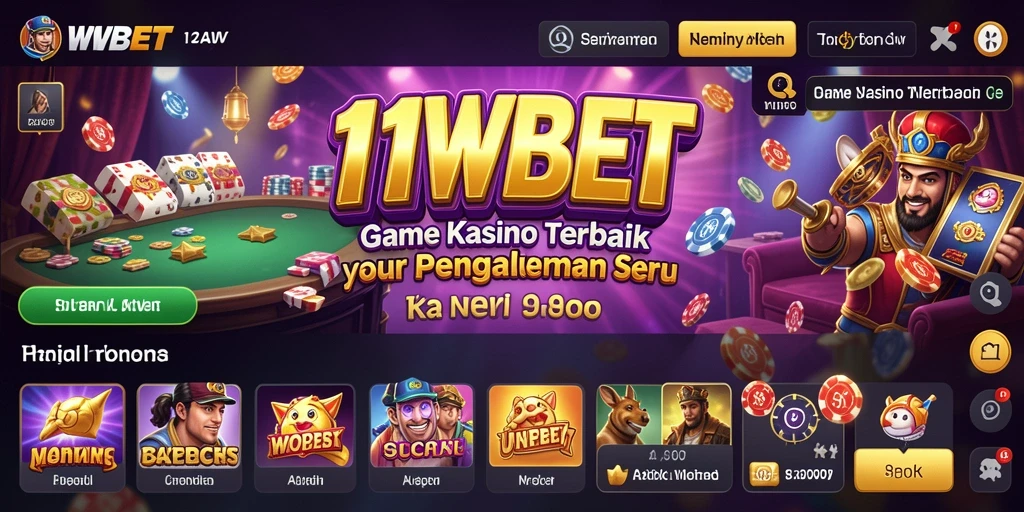 Tampilan screenshot utama 11WBET yang menggambarkan kegembiraan bermain Kasino.