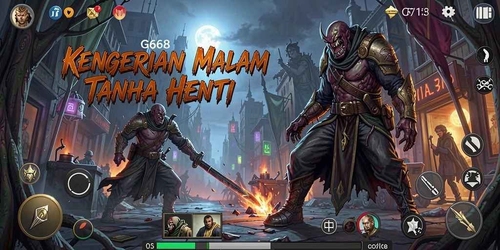 Screenshot gameplay G668 menampilkan suasana kegelapan yang mencekam.
