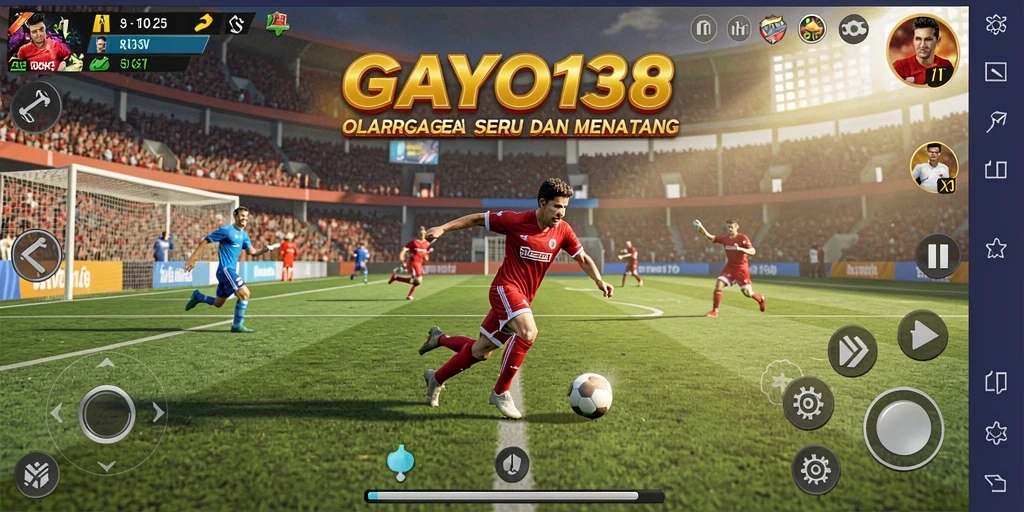 Tangkapan layar utama GAYO138 menampilkan aksi permainan olahraga yang seru.