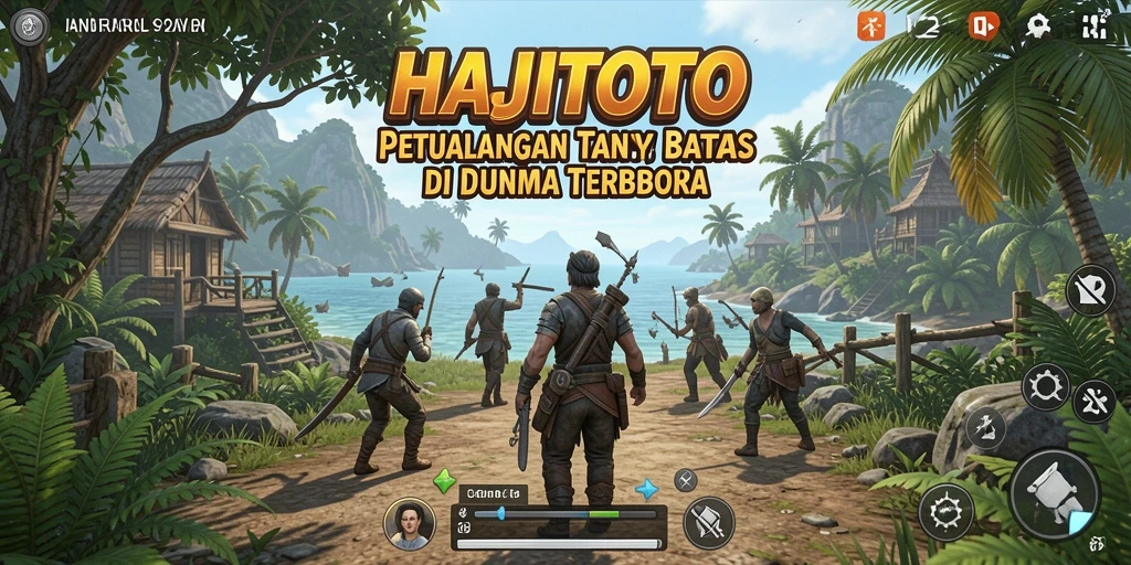 Screenshot gameplay HAJITOTO menampilkan eksplorasi dunia terbuka yang kaya.