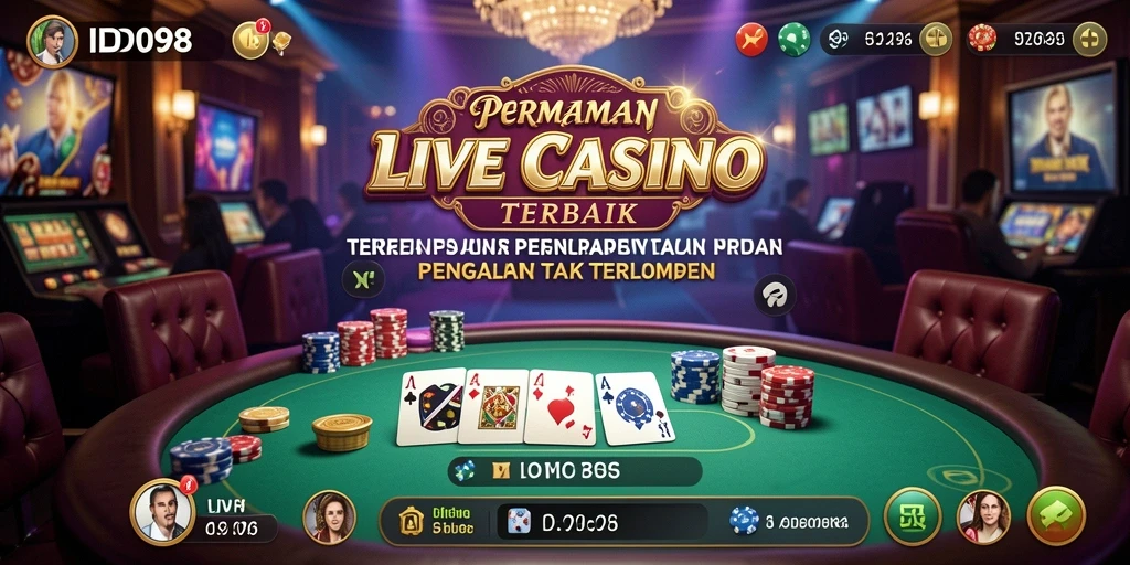 Tampilan menarik gameplay Live Casino ID098 yang memikat.