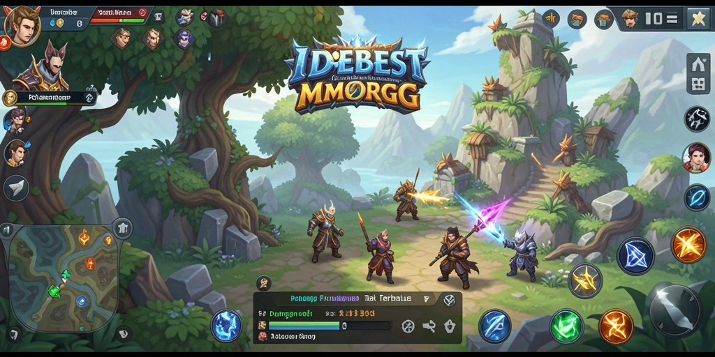 Tangkapan layar gameplay MMORPG menunjukkan pertarungan epik dalam dunia IDEBET.