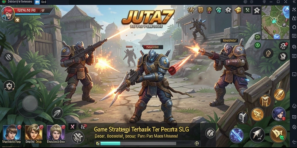 Tampilan gameplay JUTA7 yang menakjubkan saat pertempuran.
