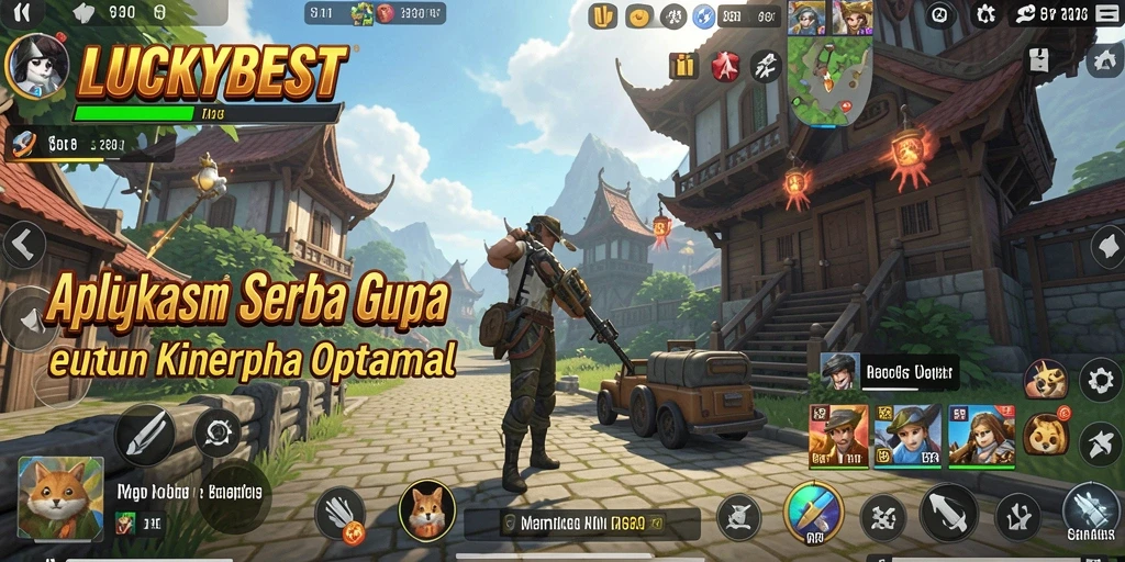 Tampilan antarmuka LUCKYBEST yang modern dan fungsional.