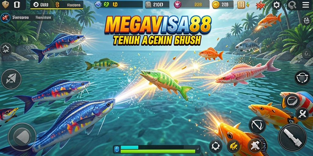 Gameplay seru saat menembak ikan dalam MEGAVISA88.