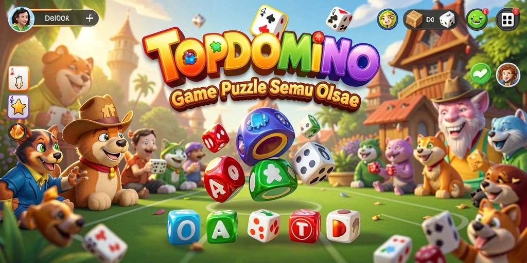 Tampilan gameplay TOPDOMINO yang menantang dan menarik.