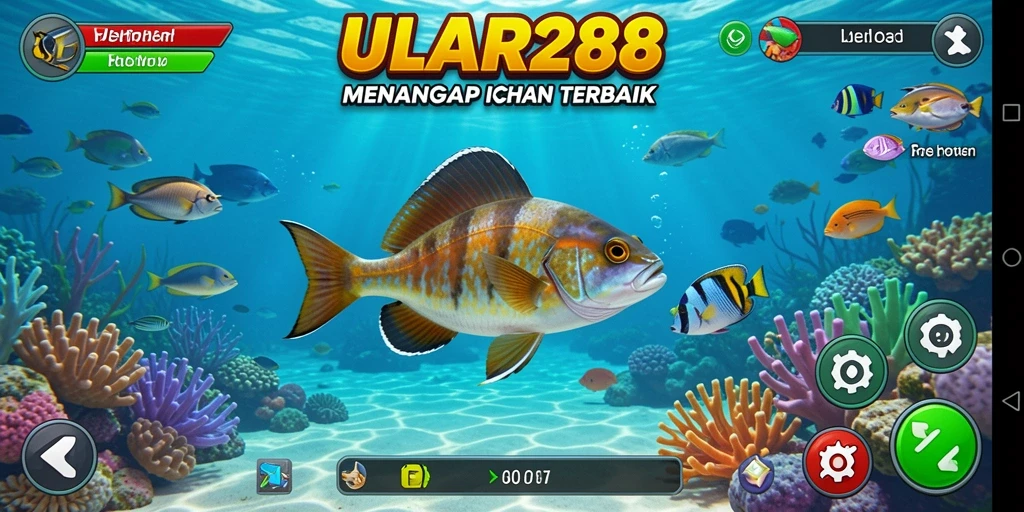 Gameplay ULAR288 yang seru saat menangkap ikan di berbagai lokasi.