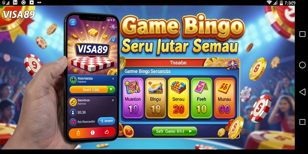 Screenshot gameplay VISA89 menampilkan keseruan bermain Bingo secara real-time.