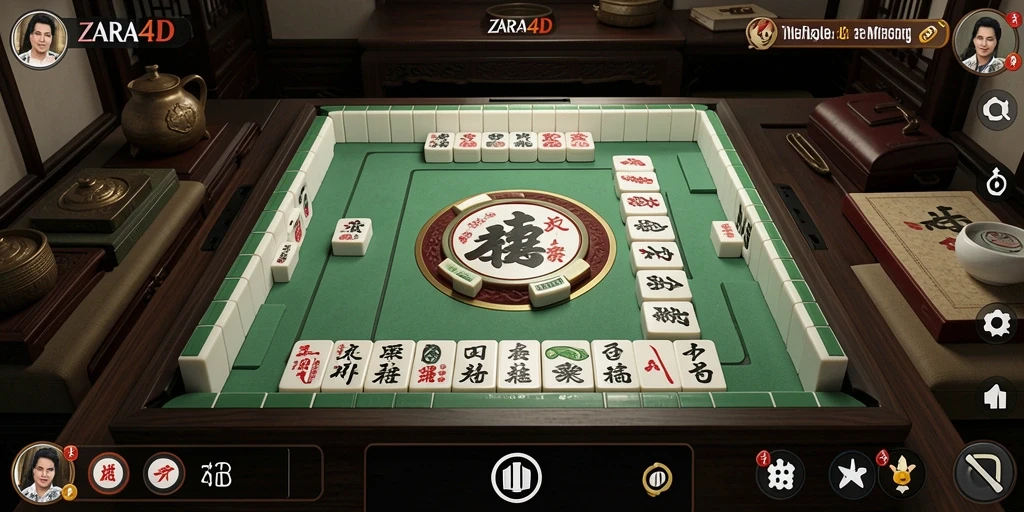 Tampilan gameplay ZARA4D yang menantang dalam permainan Mahjong.